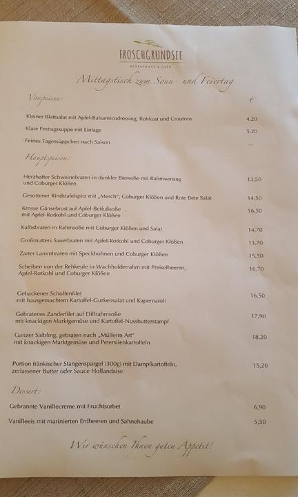 Restaurant Froschgrundsee